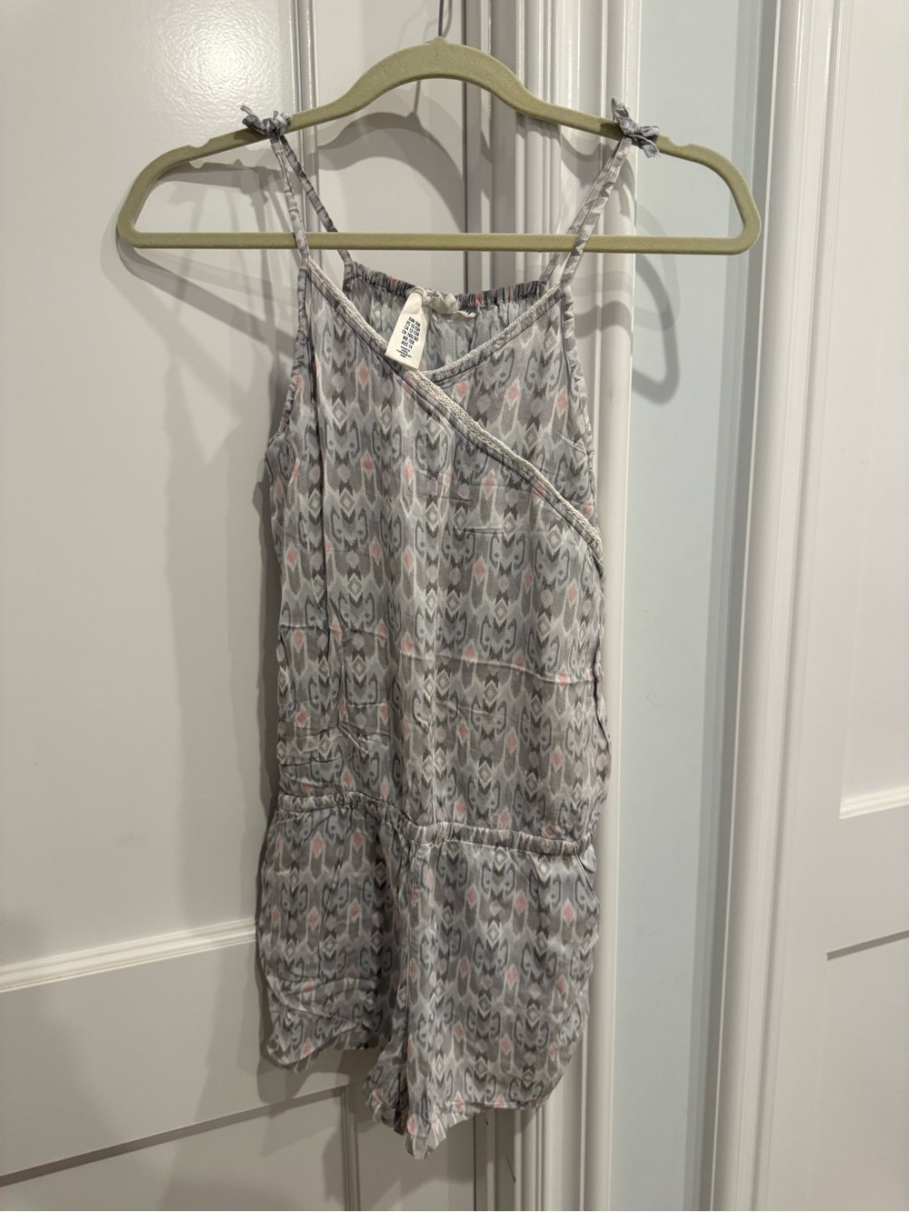 H&M Gray and Pink Patterned Girls' Dress